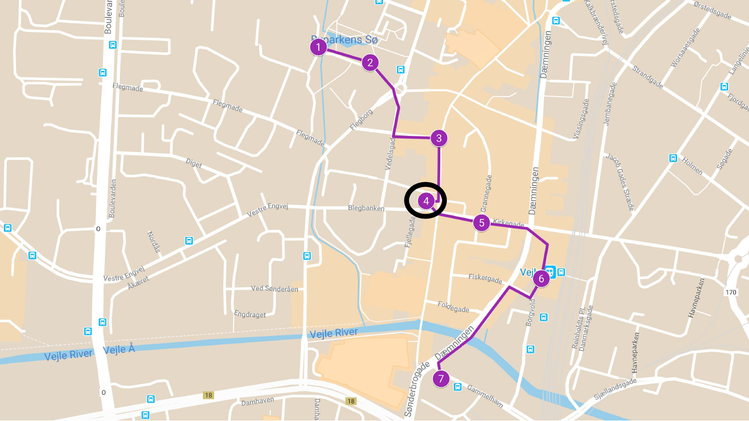 Figurgrupper ved Rådhuset - kort