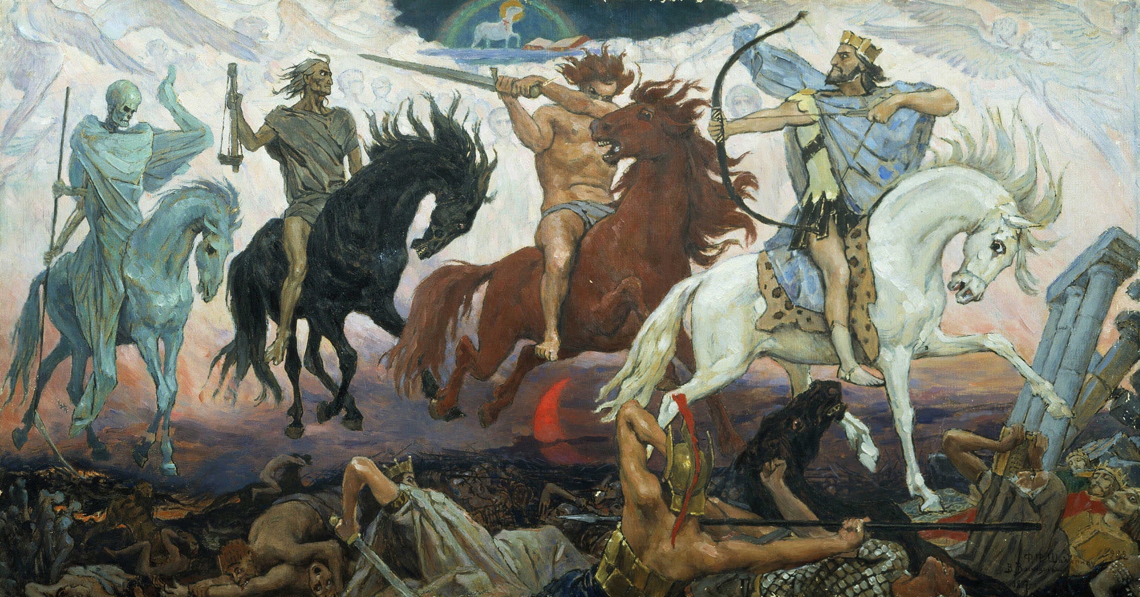 Four Horsemen of Apocalypse, af Viktor Vasnetsov i 1887